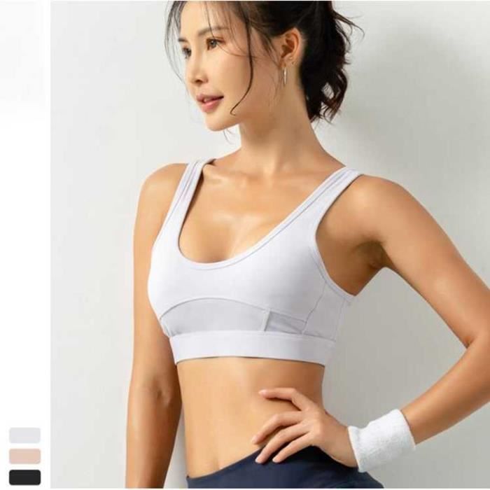 Couleur unie femmes Soutien-gorge sport Gilet Fitness dames Yoga Brassière sport #WX18