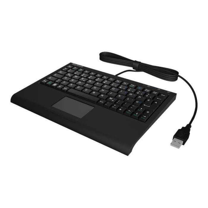 KeySonic ACK-3410 Clavier avec pavé tactile USB allemand noir