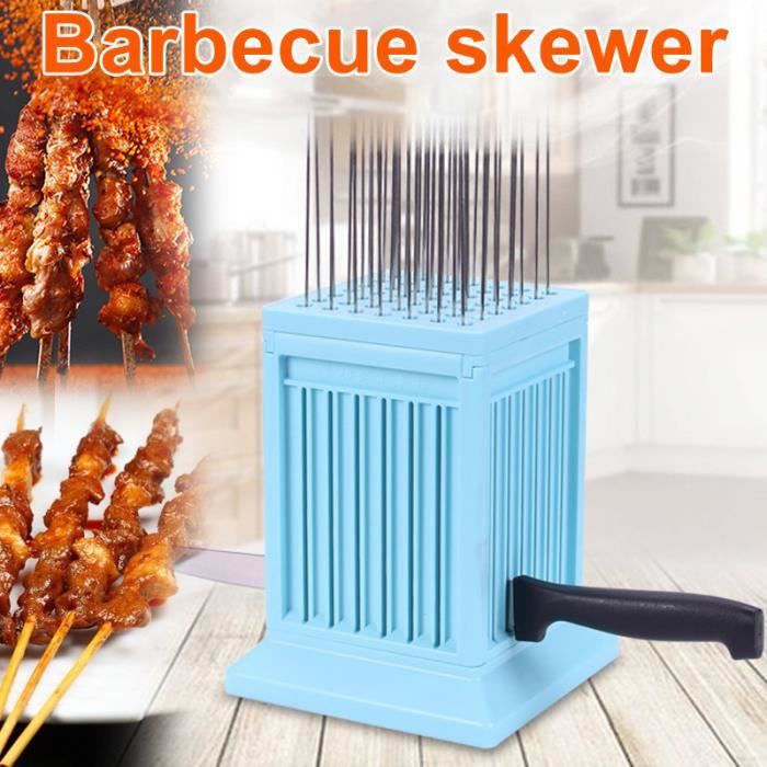 Lot de 12 Brochettes /à Viande en Acier Inoxydable pour Barbecue Brochettes en M/étal Plat Brochettes R/éutilisables et Durable pour Griller Viande Fruits L/égumes etc