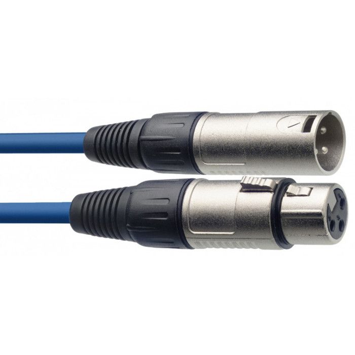 Stagg Câble micro XLR à XLR 10m / 33ft - Bleu