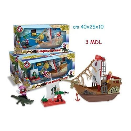 TEOREMA 63298,NAVIRE PIRAT AVEC PERSONNAGES INCLUS, UNE PIECE UNIQUE