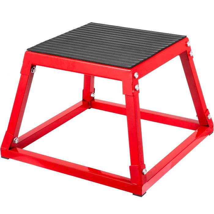 Tabouret de Fitness 30 cm VEVOR Plate Forme Boîte de Saut Exercice Rouge
