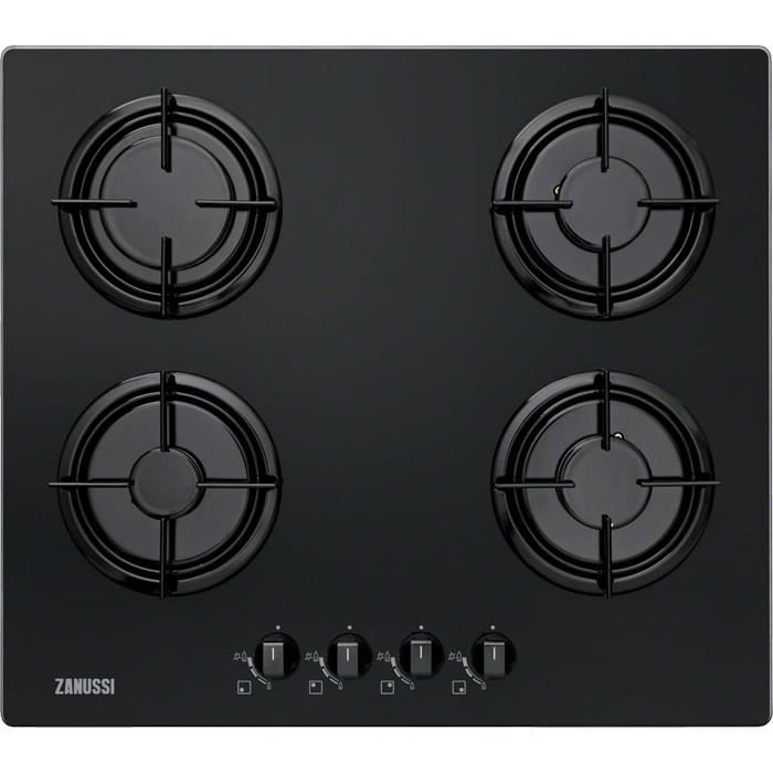 Zanussi ZGO65414BA, Intégré, Cuisinière à gaz, Noir, 1000 W, 5,4 cm, 1900 W