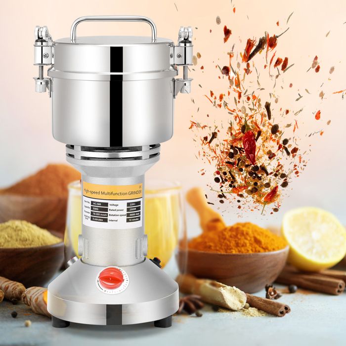 Moulin à Grains Électrique 500 g Grinder Electrique en acier inoxydable moulin cereales à grande vitesse 28000 tr/min Moteur
