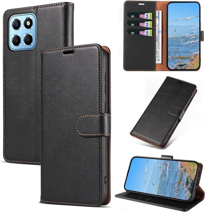 Coque Pour Honor 70, Housse étui En Cuir PU Antichoc Avec Porte Carte