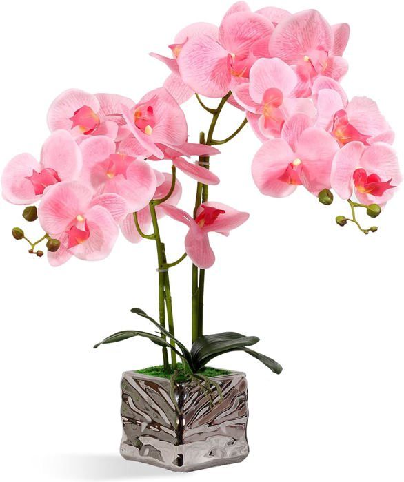 Orchidée Artificielle Réaliste Leaf Design - 150 Cm - Pot Inclus - Toucher Réel