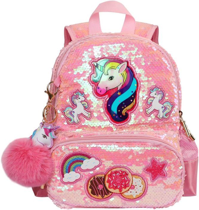 Sac À Dos Fille Licorne Paillettes, Cartable Enfant Maternelle Mignon, Sac Ecole Fille Primaire