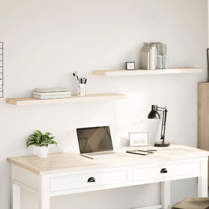 vidaXL Étagères flottantes 2 pcs 110x235x4 cm bois dingénierie étagère murale planche détagère étagère murale de salle 4010698