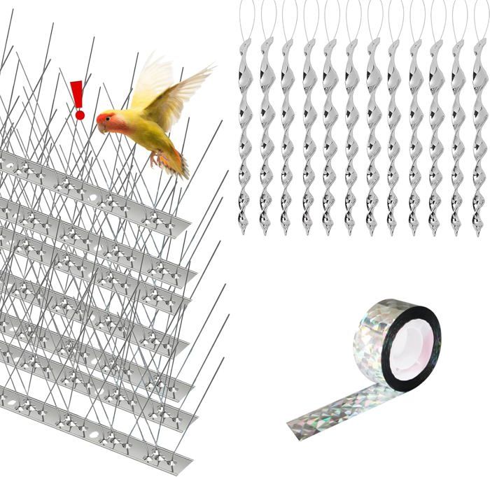 Grattoir à Fientes D’oiseaux En Inox – Tête Large Pour Nettoyer Cages, Terrasses, Fenêtres Facilement