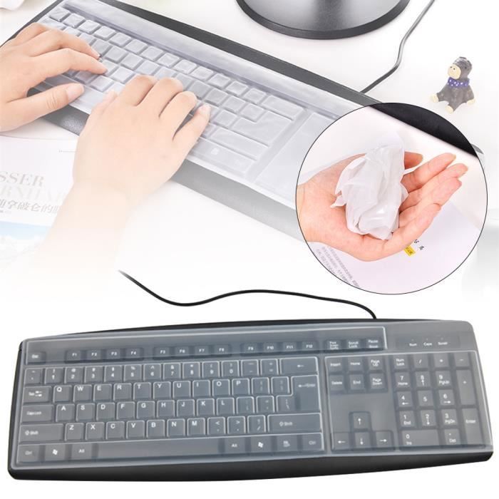 Protection clavier ordinateur silicone protège clavier universel