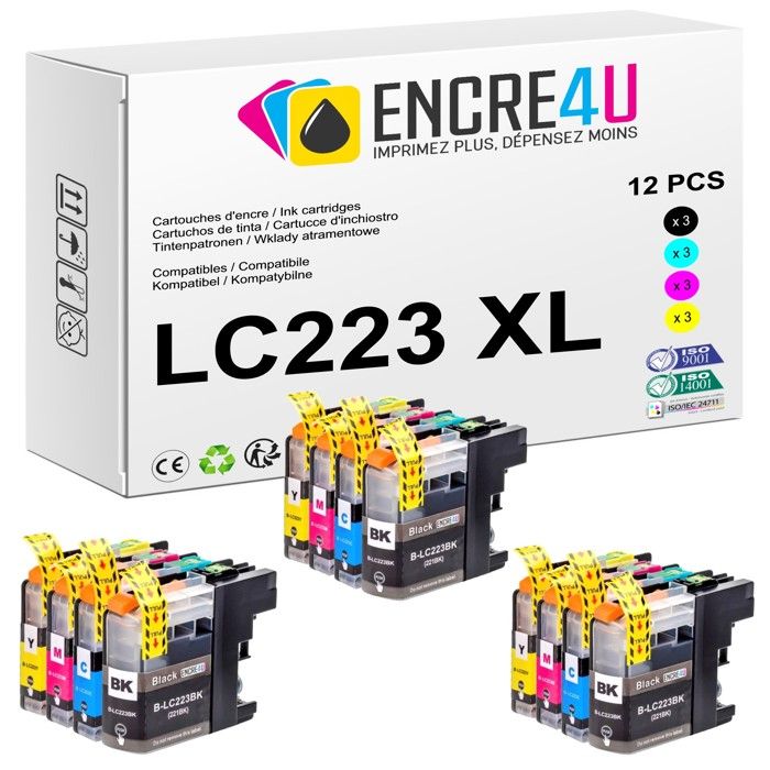 Cartouche D'encre Compatible BROTHER MFC-J5620DW - LC223 XL Cyan - Neuf