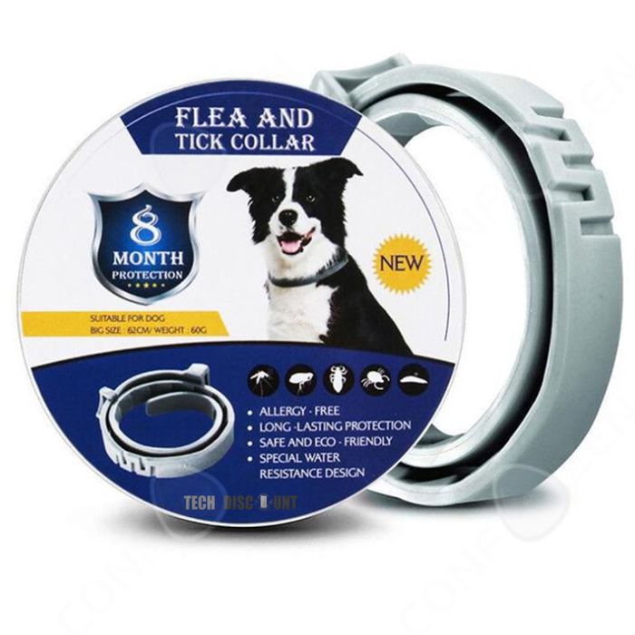 Comparer les prix de Collier chien 39-63cm collier anti-insectes collier anti-puces pour chat et chien offre une protection longue durée de 7-8 mois