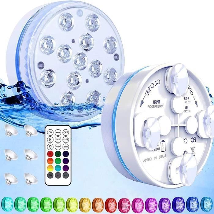 20 Pice Lumiere Piscine Hors Sol 13 RGB LED Eclairage PiscineLumiere Spa avec TlcommandeIP68 tanche Lampe Piscine.G23 PRO PROJECTEUR