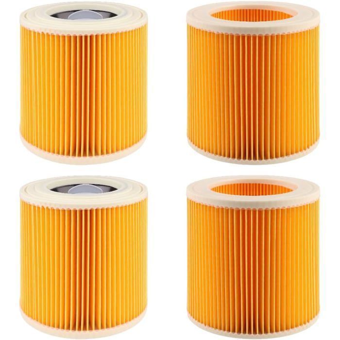 Sillar 4er Set Patronenfilter Für Kärcher WD2, WD3, MV3 & WD 3 P – Ersatz Für 6.414-552.0, 6.414-772.0, 6.414-547.0