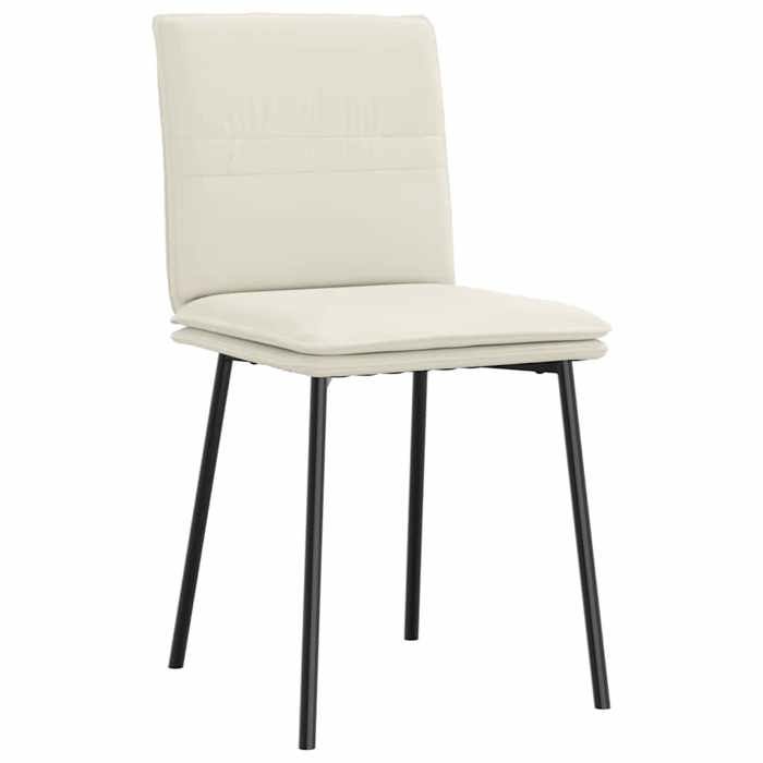 Luxe Lot de 2 chaises de Salle à Manger Cuisine Restaurant Crème Velours(1127）