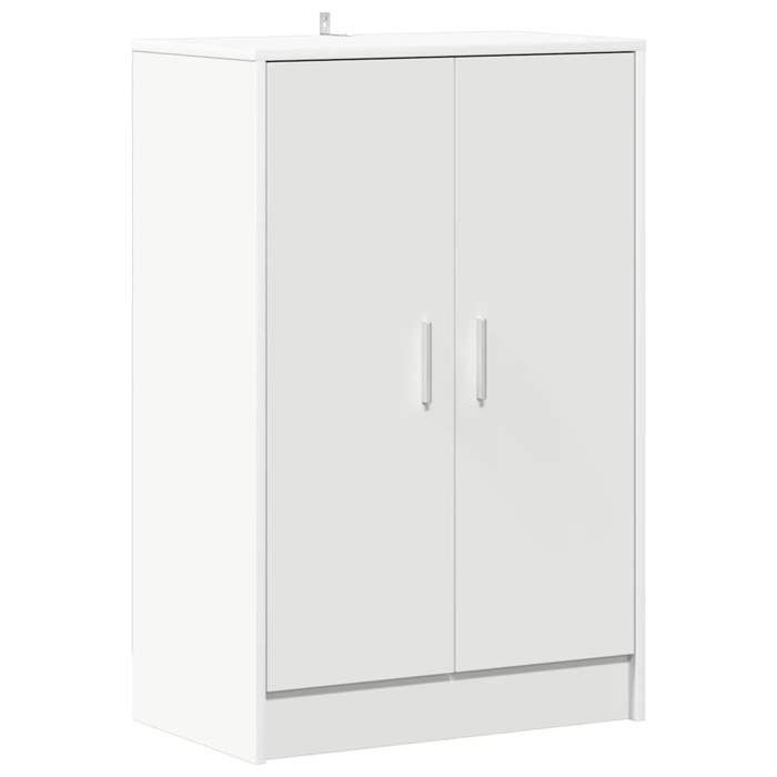 RUIG* CHIC Armoire à chaussures - KENNETH - Banc à chaussures/ envi 10 paires - Blanc 60x35x92 cm Bois d’ingénierie38627