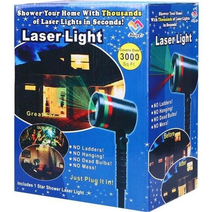 Projecteur De Noël Extérieur - 16 Motifs LED, Projection Jusqu'à 10 M, Pour Décorer Murs, Arbres, Fenêtres (intérieur/extérieur)