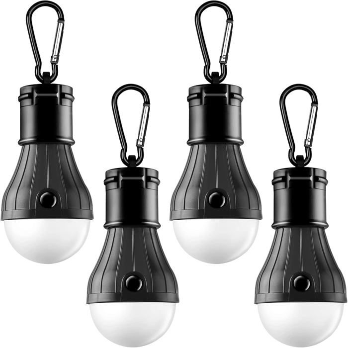 Lampe de tente lampes de tente LED portables lot de 4 lampes de secours avec crochet ampoule de camping LED lanterne de tente