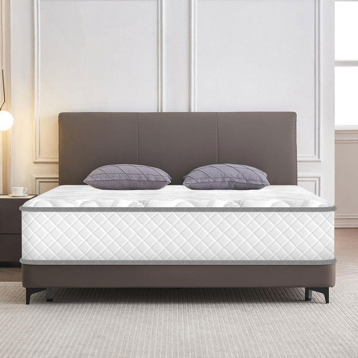 Matelas 140x190 cm épaisseur 28 cm Ressorts ensachés+Mousse à mémoire de forme Certifié OEKO-TEX® Hypoallergénique H3