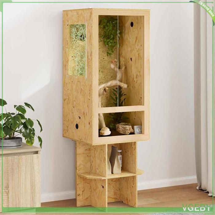 Comparer les prix de Terrarium - ABI - Marron - OSB - 50 x 50 x 150 cm - Pour reptiles et rongeurs