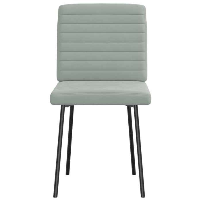 Chaises de salle à manger scandinaves - vidaxl - Lot de 2 - Gris clair - Velours - 45x54x83 cm