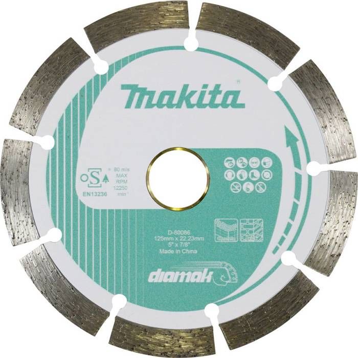 Makita D 80086 Disque à tronçonner diamanté Diamètre 125 mm Ø de perçage 22.23 mm Béton Tuile Brique silico calcaire - vue 3