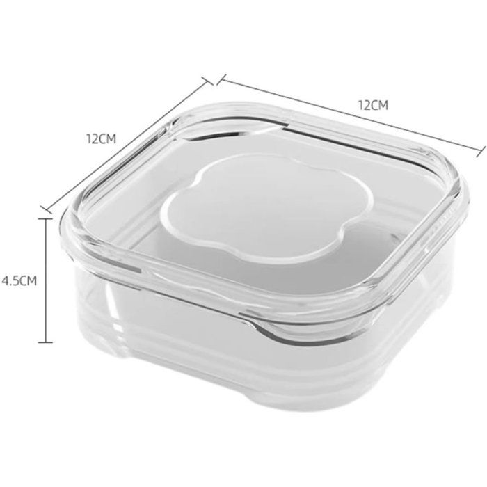 Lot de 5 boîtes de conservation alimentaire hermétiques 350ml transparantes avec couvercle pour congélateur et réfrigérateur