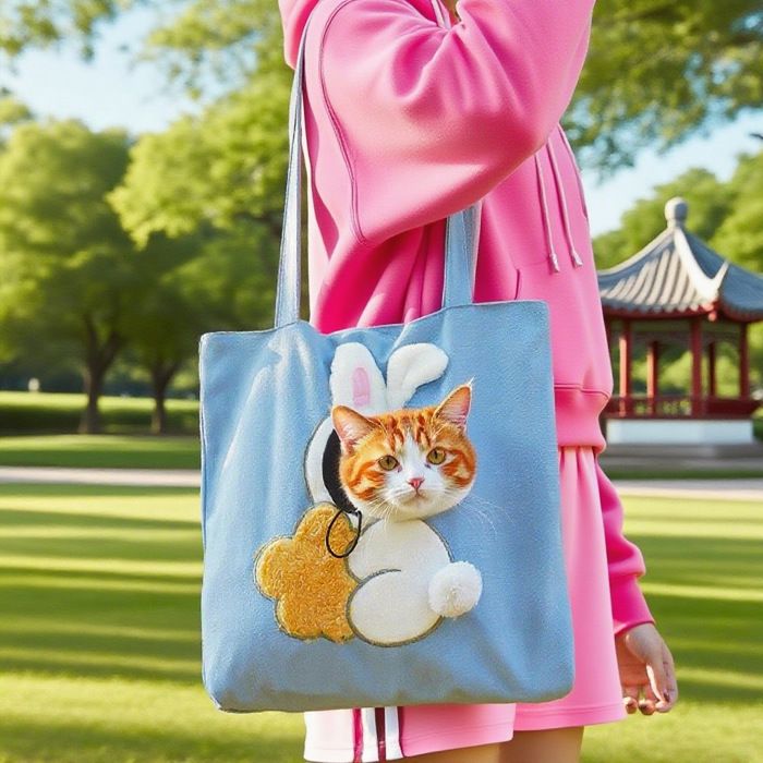 Sac de transport pour chat sac bandoulière pour animal tête visible confortable idéal pour voyage et promenade
