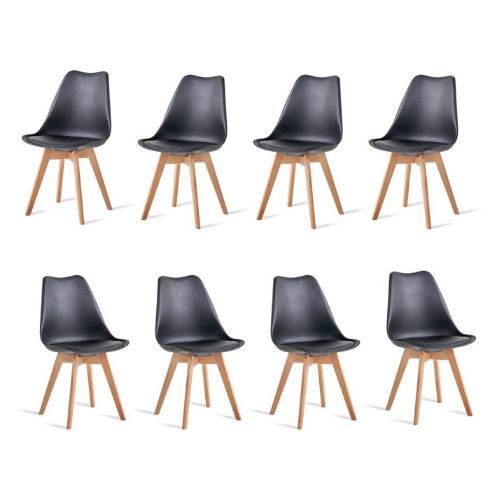 Lot de 8 chaises de salle à manger - Chaise