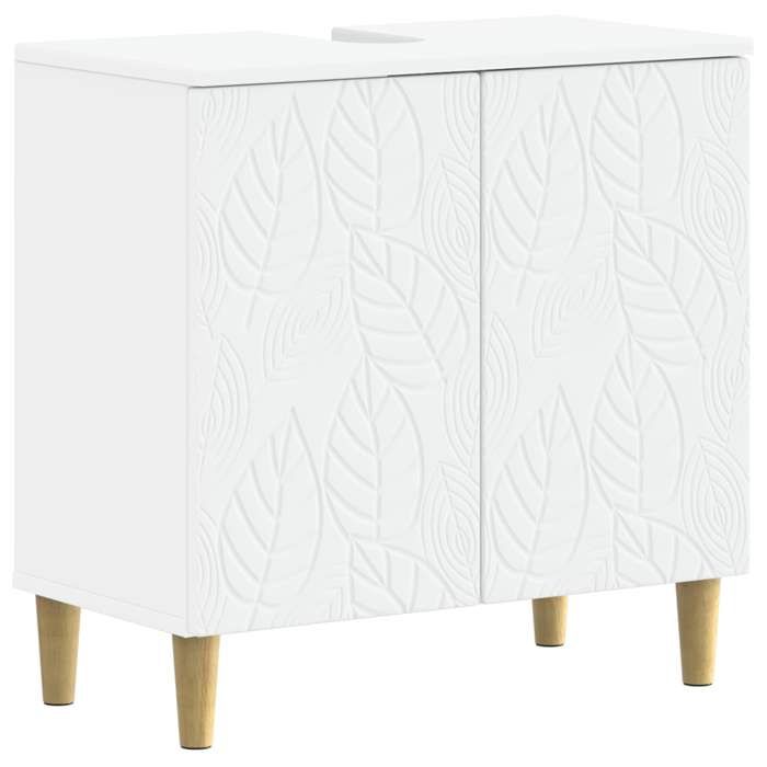 Elégance - Chic Cabinet de lavabo moderne - Meuble sous Lavabo de Salle de Bain - DELFT - Blanc - 59 5x31 5x59cm_0553310