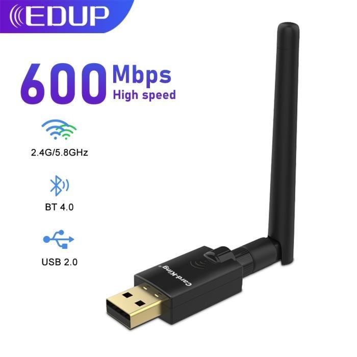 Generic USB Wifi Adaptateur 600Mbps Récepteur Wi-Fi double bande Réseau Free Driver à prix pas