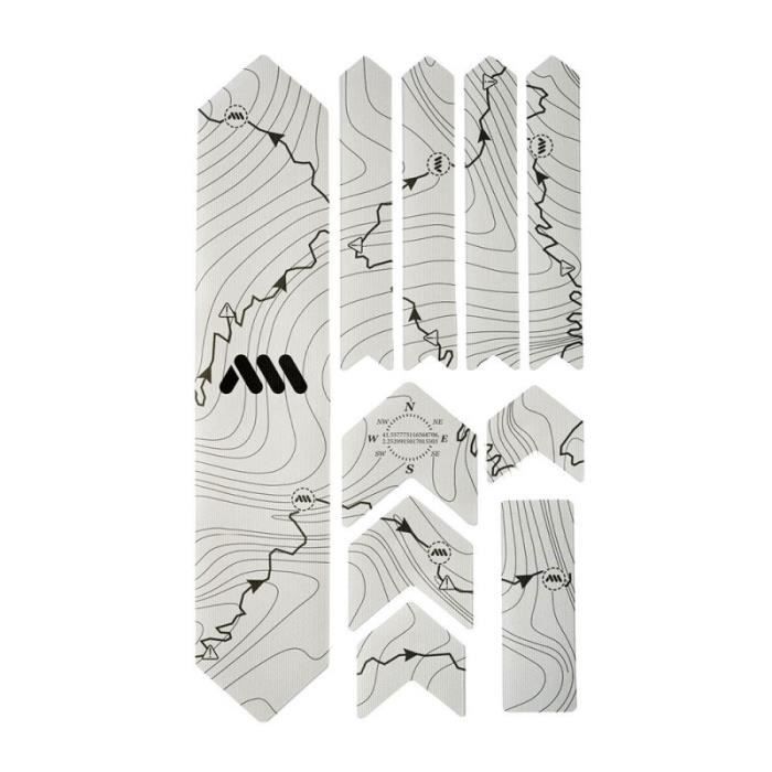 All Mountain Style Kit Protezione Telaio Bici – 10 Pezzi In PVC A Nido D'Ape, Universale Per MTB, Enduro E Downhill