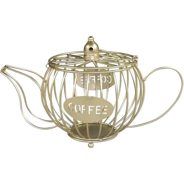 Tiroir De Rangement Pour Capsules De Café à 2 Niveaux Avec Paniers Coulissants Pour Dosettes K De 72 Capacités, Convient Pour La Maison, Le Bureau, Le Café, Le Comptoir (noir