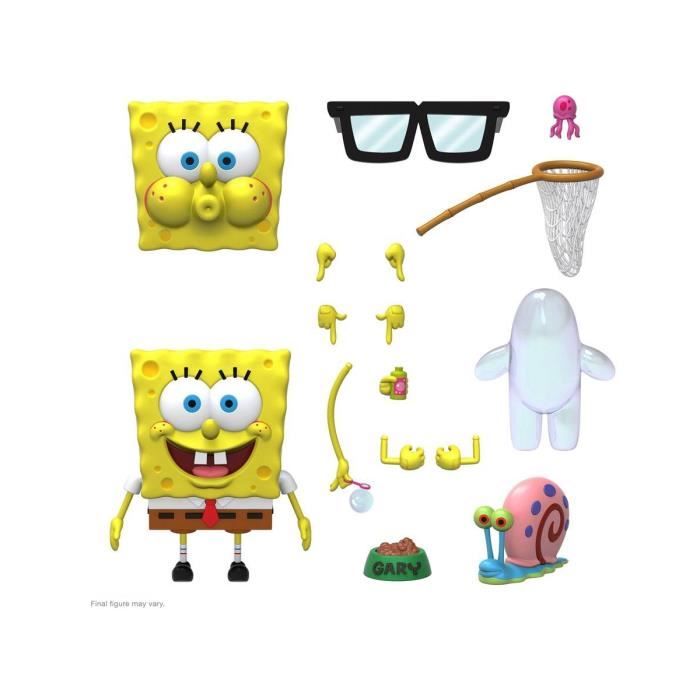 figurine - super7 - bob l'éponge - ultimates spongebob - 18 cm - jaune