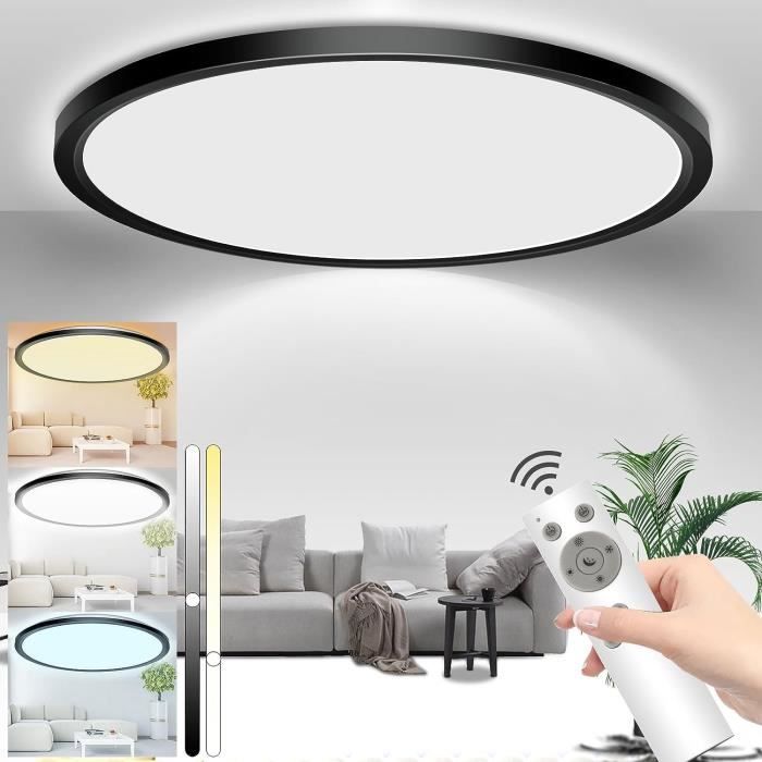Plafonnier Led Moderne, 22W Luminaire Plafonnier Led Dimmable 3000K - 4500K - 6500K, Lampe De