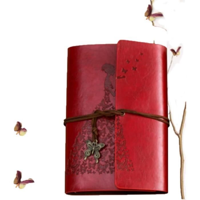 Fille Papillon Carnet Bullet Carnet Dessin Cahier de Vacances Notebook Cuir Journal de Voyage Fille Papillon Carnet Bullet Carnet Dessin Cahier de Vacances Notebook Cuir Journal de Voyage