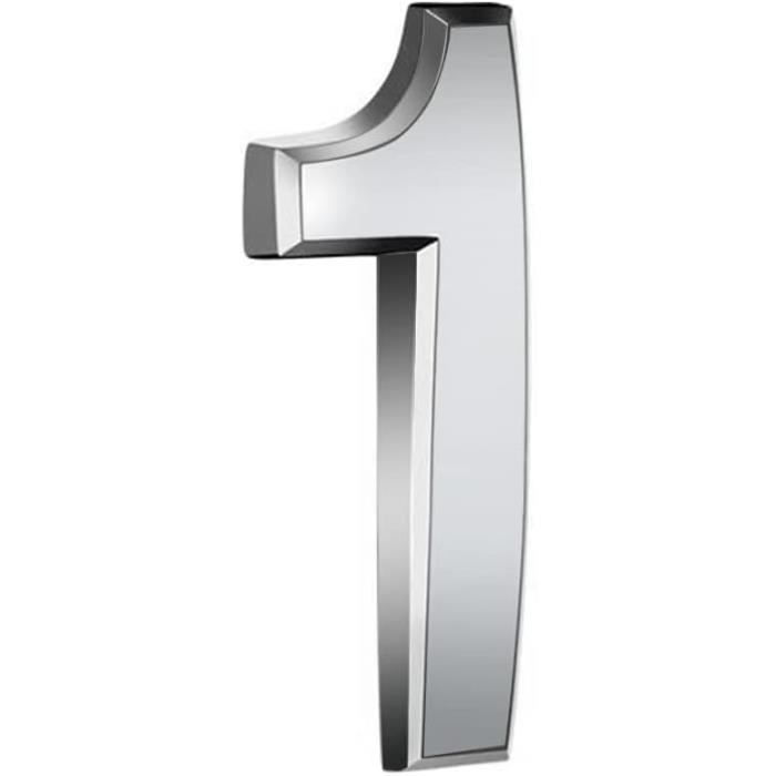 Chiffre Adhésif 3D 4,72 Pouces – Pour Boîte Aux Lettres, Maison, Numéro 1 – Uxcell