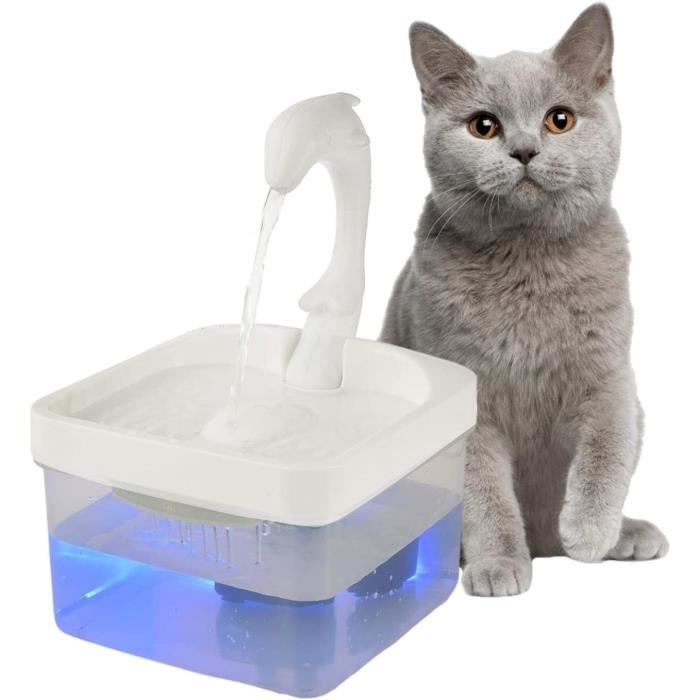 WEYEFontaine à eau pour chat Ultra silencieuse Avec ou sans lumière et filtre à charbon 2 l[680