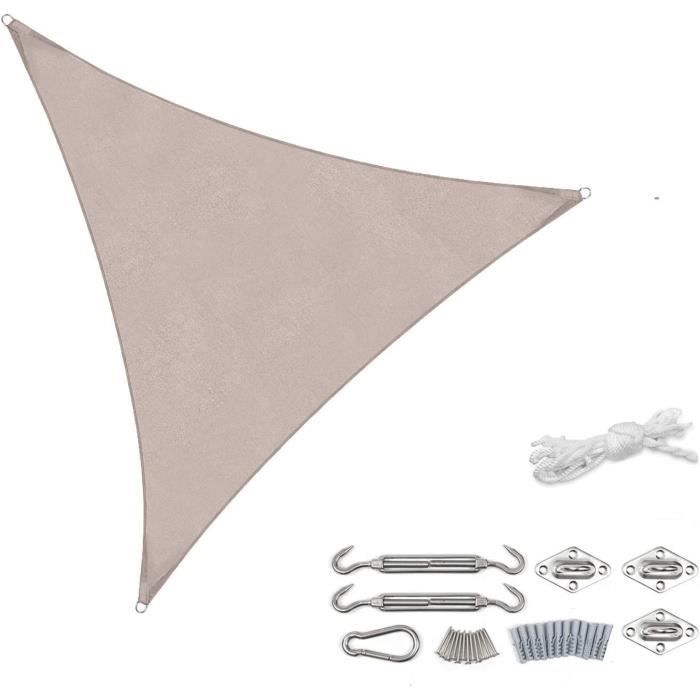 Voile D'Ombre Triangle Redfire 3x3m - Protection UV 95% Imperméable Pour Jardin, Terrasse | Avec Corde De Fixation