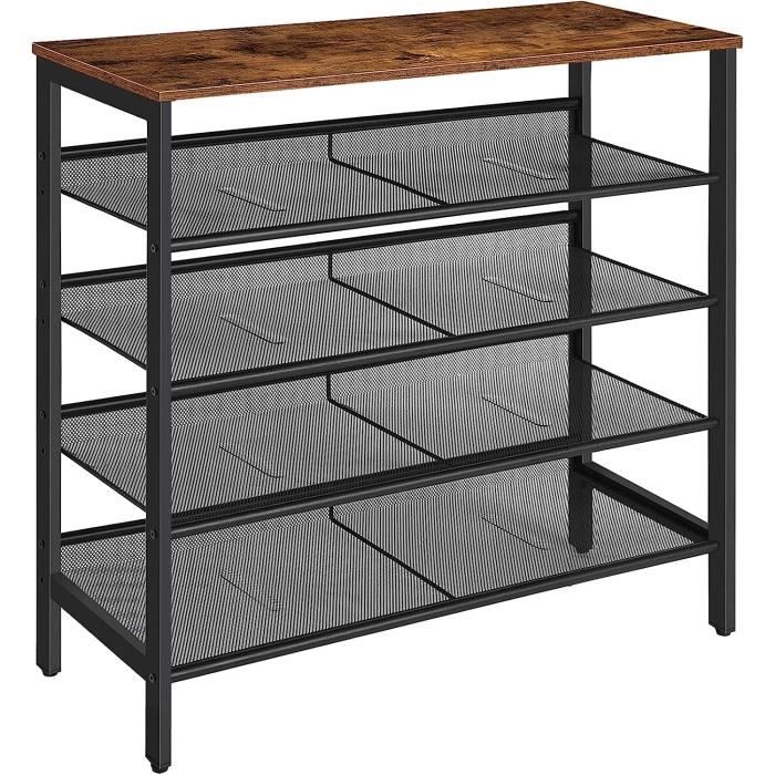 YOUDENOVA étagère à Chaussures 5-10 Niveaux Rangement à Chaussures En Métal 150 X 93 X