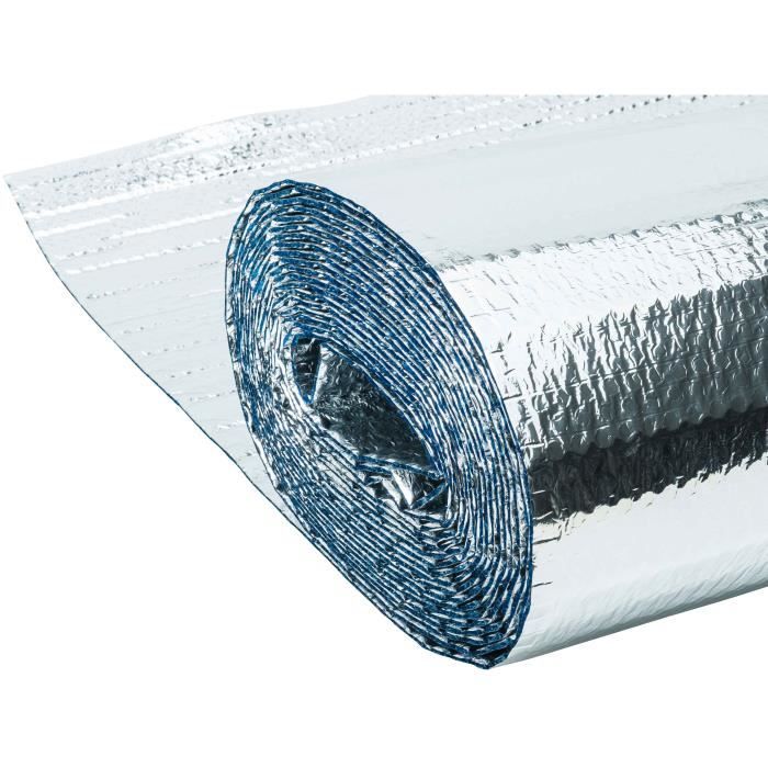 Dripex Feuille Film Aluminisé à Bulles, 1x45M (45㎡) Rouleau Isolant  Thermique pour Radiateur Sol Toit Mur, Réfléchissant la Chaleur - Cdiscount  Bricolage