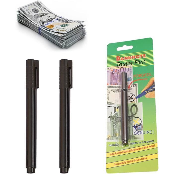 2 pièces. Détecteurs de faux billets de banque à résolution rapide. Stylos compteur d’argent 2 pièces. Détecteurs de faux billets de banque à résolution rapide. Stylos compteur d’argent