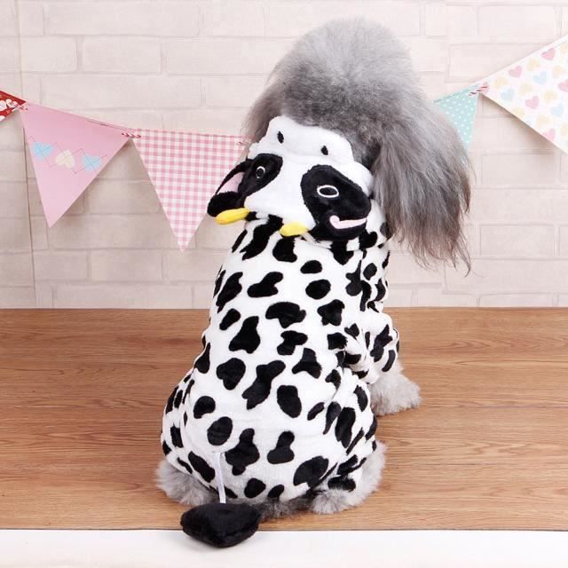 Vetements Mignon De Chien Drole De Chat Chiot De Vache Laitiere Costume Capuche Robe Wh Sanimaux G27c9b Cdiscount