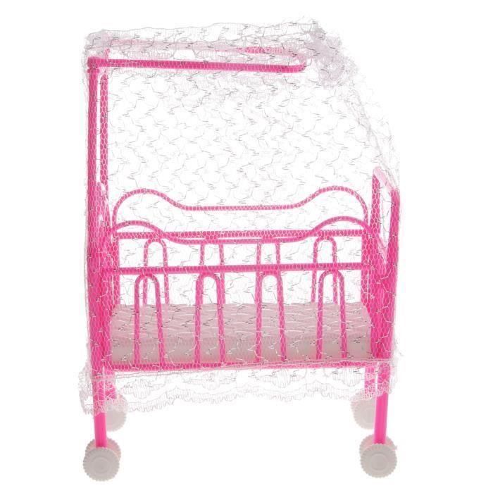 Vetement Lit De Bebe En Plastique Avec Des Meubles De Lit Dollhouse Net Pour Les Poupees Barbie Achat Vente Accessoire Poupee Cdiscount