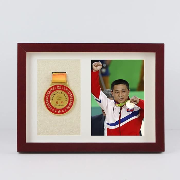 xj Coffret Shadow Box pour médailles Militaires/médaillon de collectionneur/épinglette Coffret Shadow Box pour Coffret/Coffret pour médailles Militaires Patches Insignes, Rubans avec Protection UV