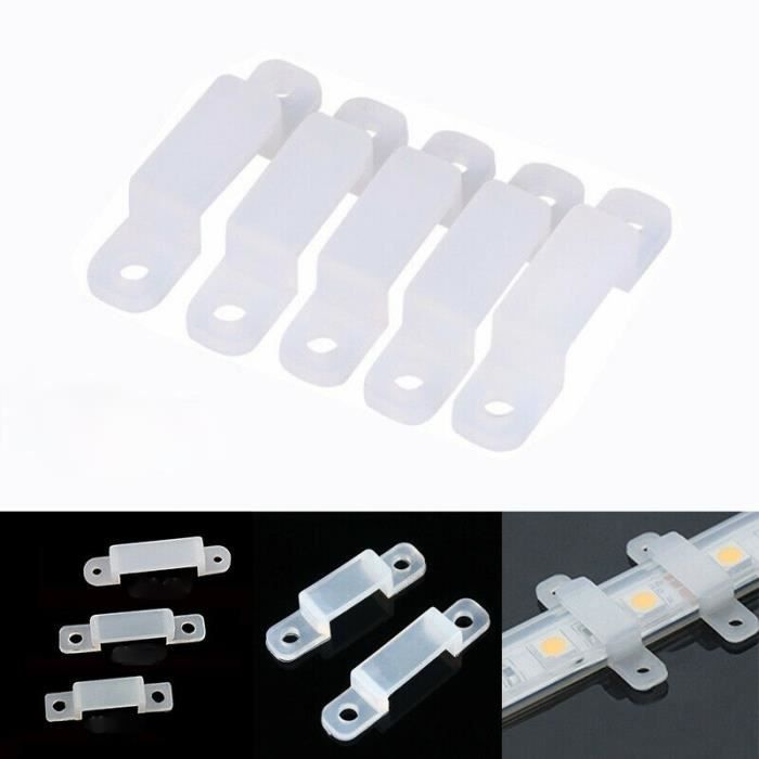 Inclus Vis Paquet De 10 Fixation Clips Pour 10MM Max Bande LED 