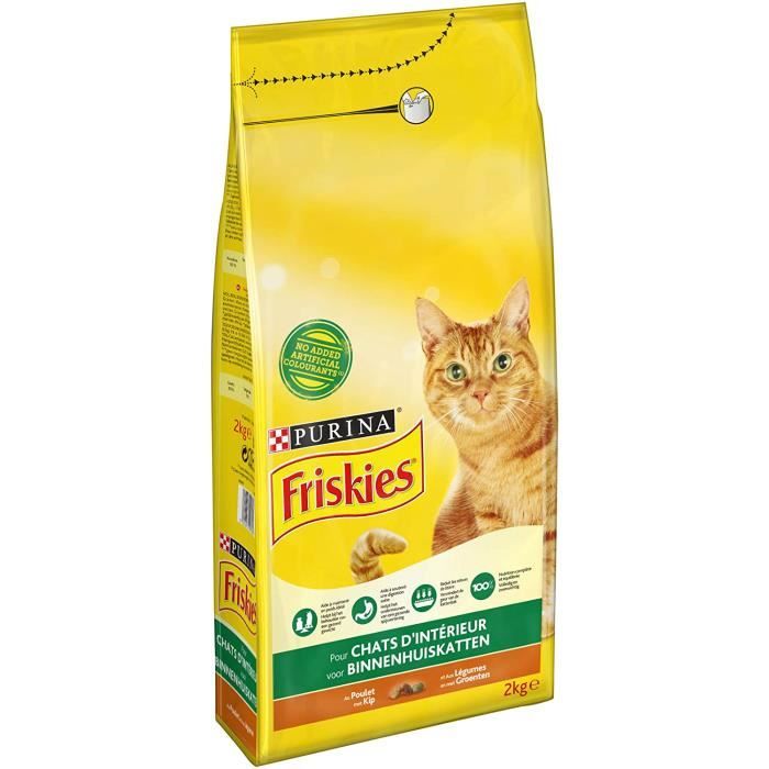 Nourriture pour chats Friskies - Croquettes Chat d'Intérieur - 2 kg 38238