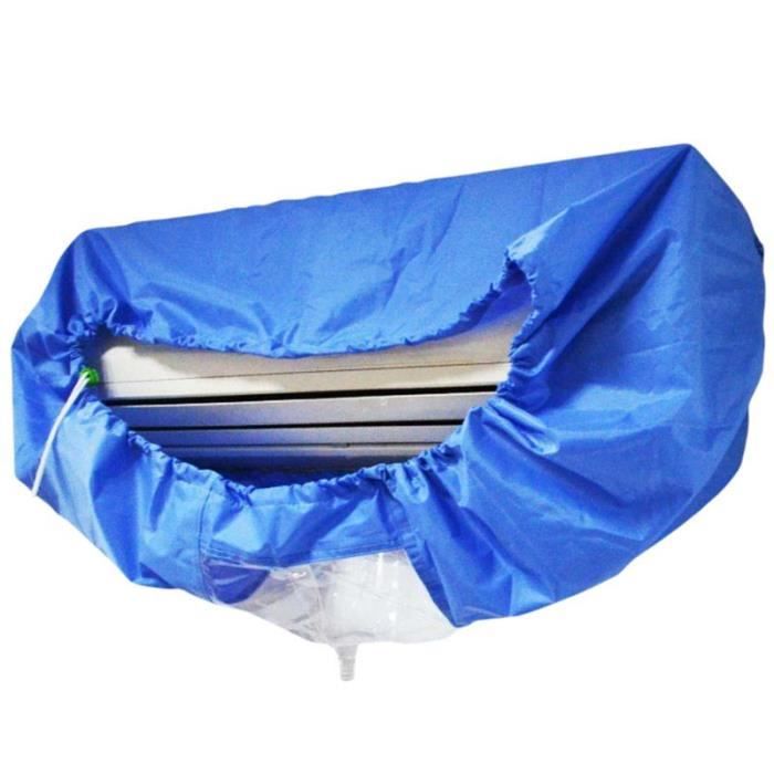 HT37899-CLIMATISEUR FIXE.Sac De Nettoyage De Climatiseur Mural Bleu. Housse De Lavage