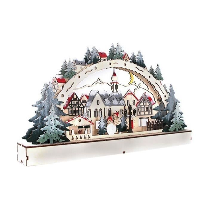 Lumière LED lumineuse pour Village de noël, décor de maison, bureau
