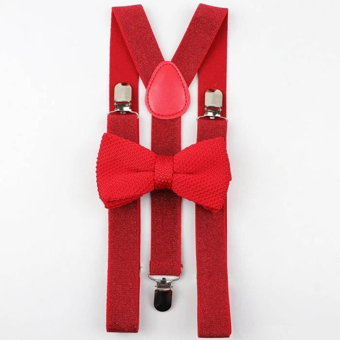 Set Papillon E Bretelle Con Motivo Floreale Bordeaux: Completo Per